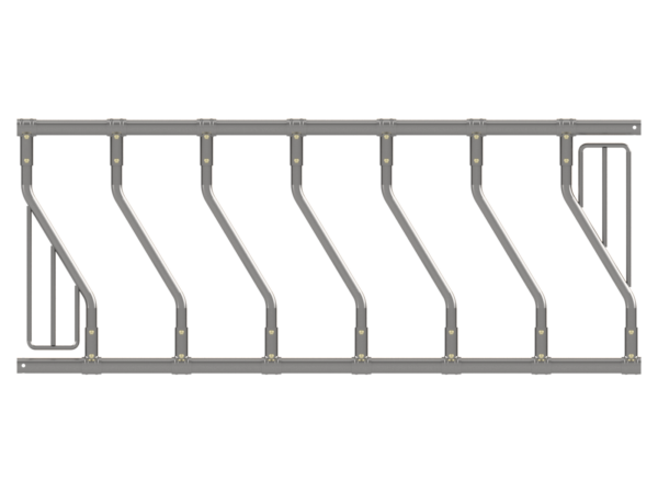 adjustable sloped feed rail